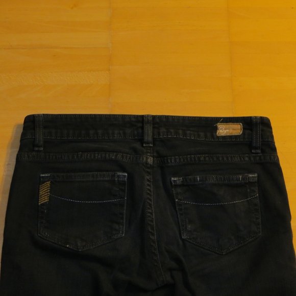PAIGE black denim low rise bootcut jeans 26 - Picture 5 of 6